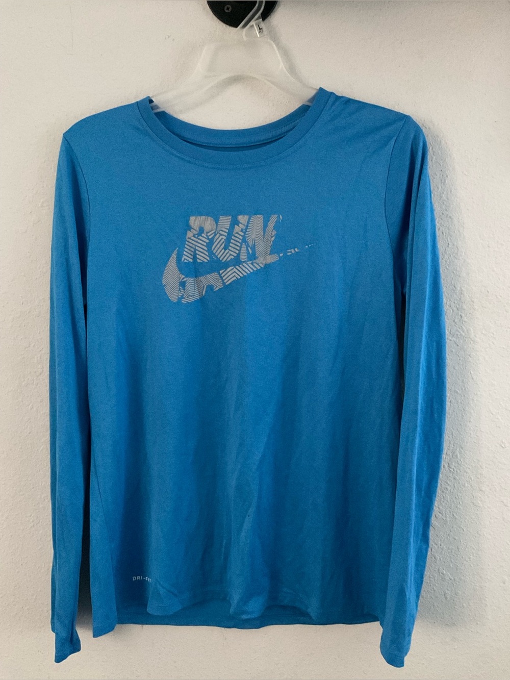 Nike Long-Sleeve Run Graphic Tee - Bright Blue